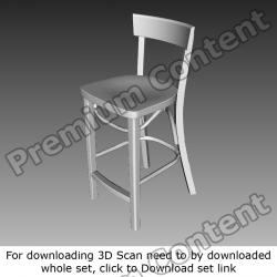 3D Scan of Chair Wooden 02